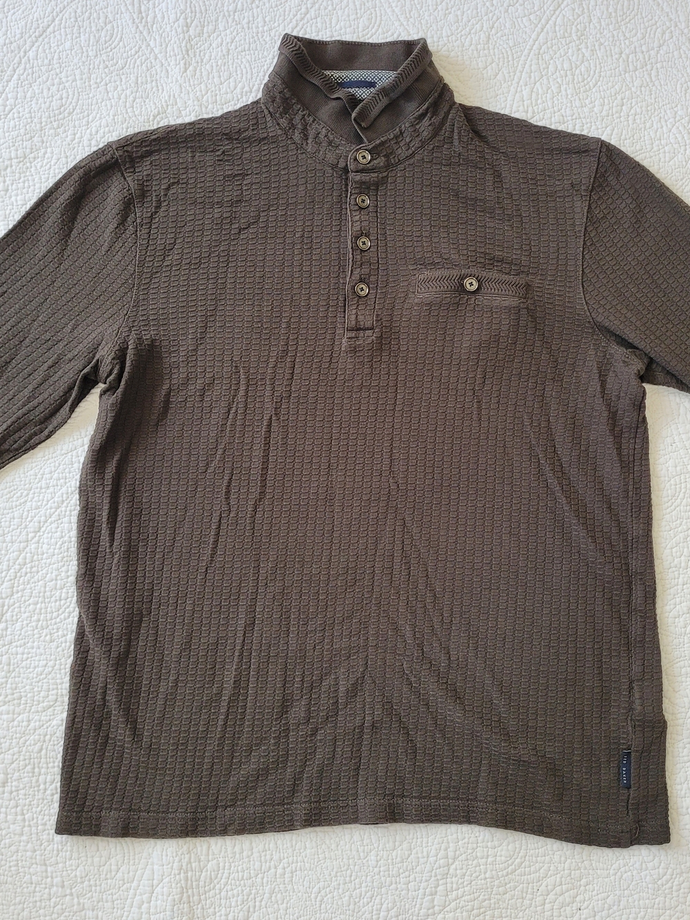 Knit Henley Long Sleeve Shirt